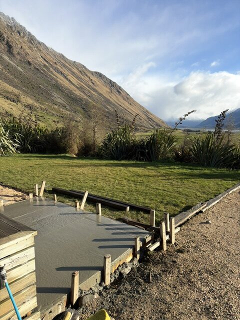 Pad poured for a new shed