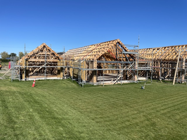 Roof framing, three gables