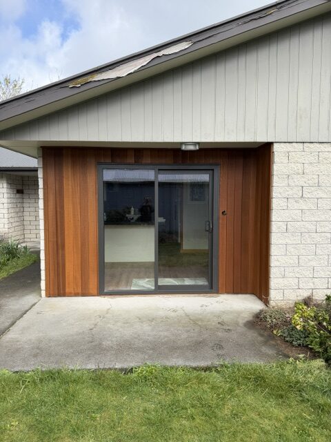 Cedar entry and new stacker door